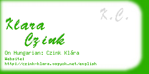 klara czink business card